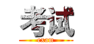 考试 (exam)