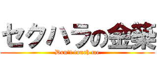 セクハラの金築 (Don't touch me)