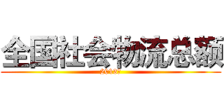 全国社会物流总额 (2013年)
