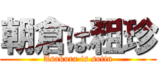 朝倉は粗珍 (Asakura is sotin)