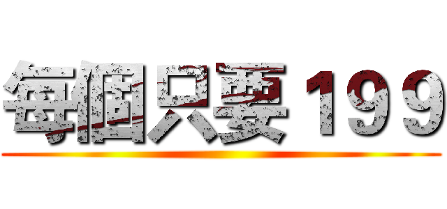 每個只要１９９ ()