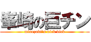 峯崎の巨チン (minezaki’s nick dick)