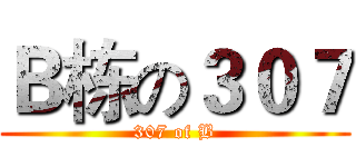 Ｂ栋の３０７ (307 of B)