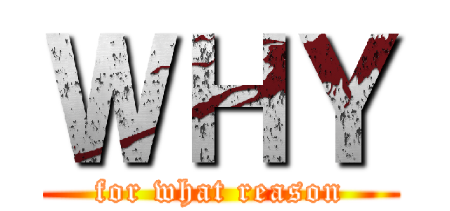 ＷＨＹ (for what reason)