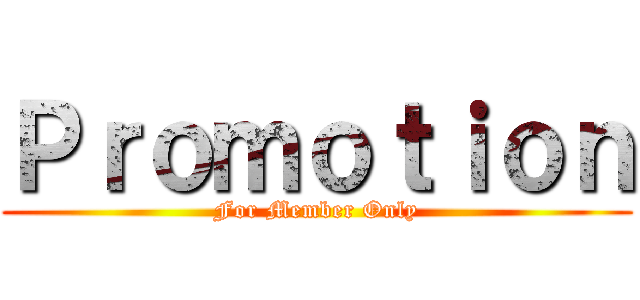 Ｐｒｏｍｏｔｉｏｎ (For Member Only)