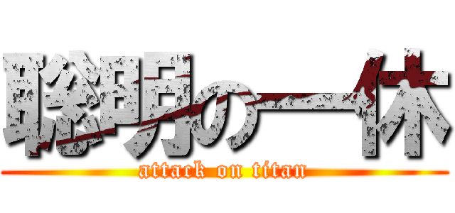 聡明の一休 (attack on titan)