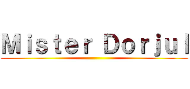Ｍｉｓｔｅｒ Ｄｏｒｊｕｌ ()