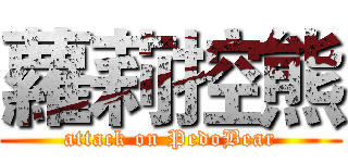 蘿莉控熊 (attack on PedoBear)