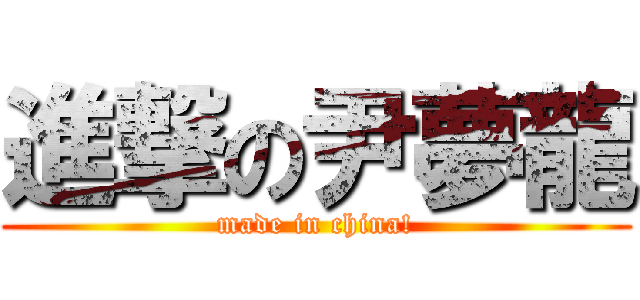 進撃の尹夢龍 (made in china!)