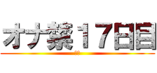 オナ禁１７日目 (禁欲)