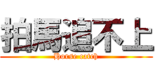 拍馬追不上 (Horse catch)