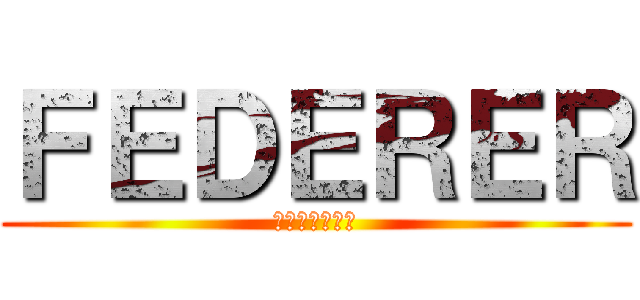 ＦＥＤＥＲＥＲ (打遍天下無敵手)