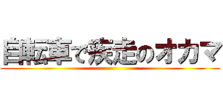 自転車で疾走のオカマ ()