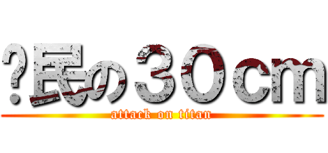 鄉民の３０ｃｍ (attack on titan)