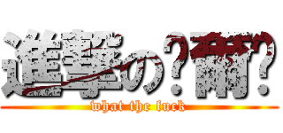 進撃の卡爾卡 (what the fuck)