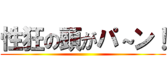 性狂の頭がパ～ン！ ()