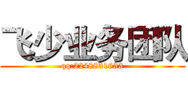 飞少业务团队 (qq:2248831633)