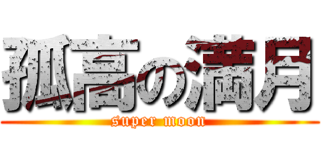 孤高の満月 (super moon)