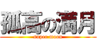 孤高の満月 (super moon)
