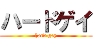 ハードゲイ (hard gay)
