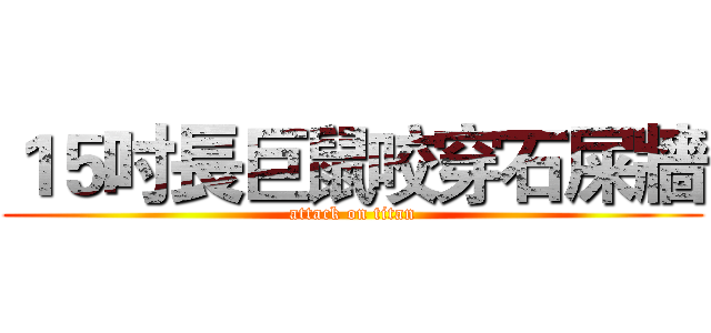 １５吋長巨鼠咬穿石屎牆 (attack on titan)