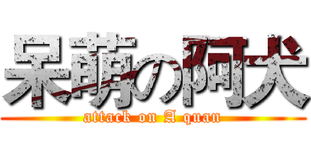呆萌の阿犬 (attack on A quan)