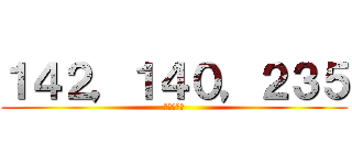 １４２，１４０，２３５ (拉拉の熊熊)