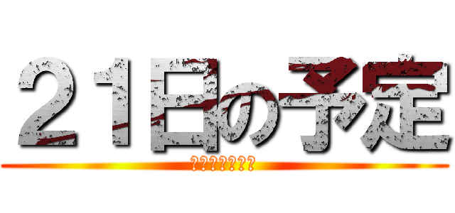 ２１日の予定 (こうきとあいこ)
