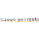 Ｃｚｅｇｏ ｐｏｔｒｚｅｂｕｊę？ ()