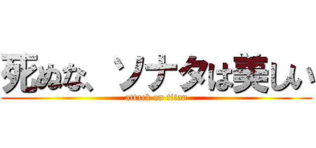 死ぬな、ソナタは美しい (attack on titan)