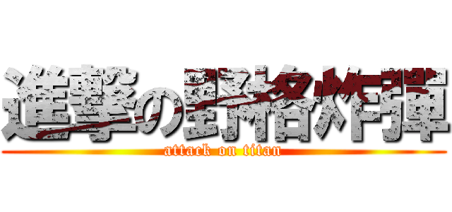進撃の野格炸彈 (attack on titan)