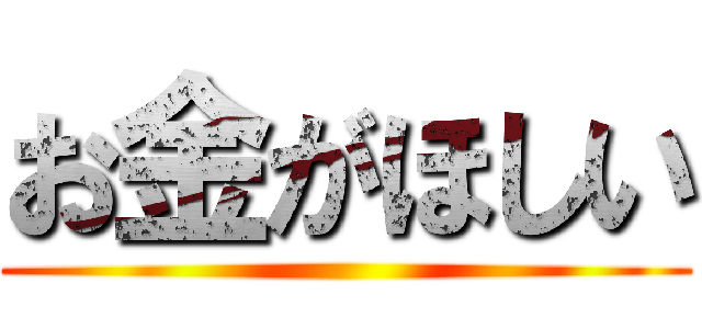 お金がほしい ()