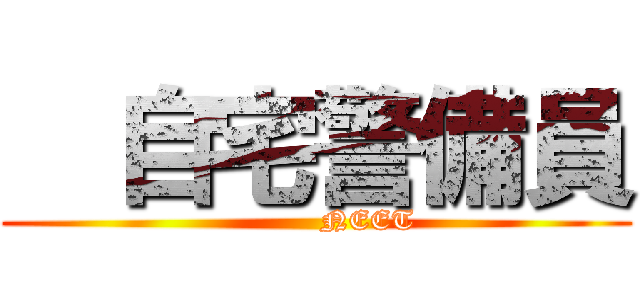   自宅警備員 (           NEET)