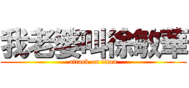 我老婆叫徐敏華 (attack on titan)