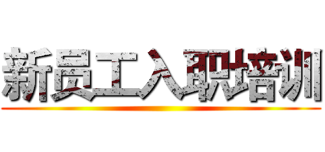 新员工入职培训 ()