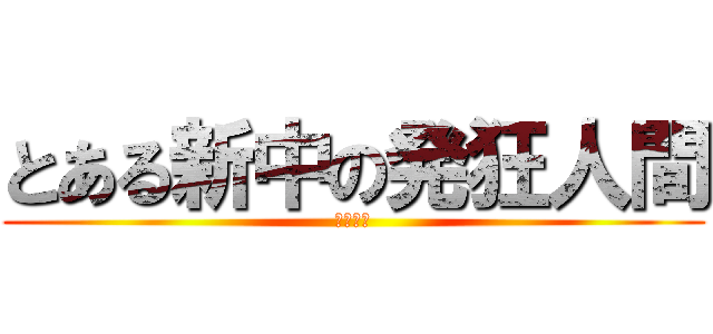 とある新中の発狂人間 (キチガイ)