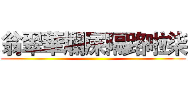 翁翠華爛屎隔路啦柒 ()