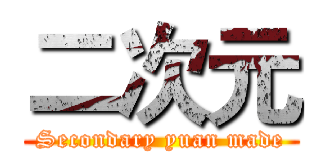 二次元 (Secondary yuan made)