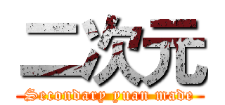 二次元 (Secondary yuan made)
