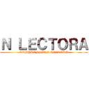 Ｎ ＬＥＣＴＯＲＡ (COMPRENSION LECTORA)