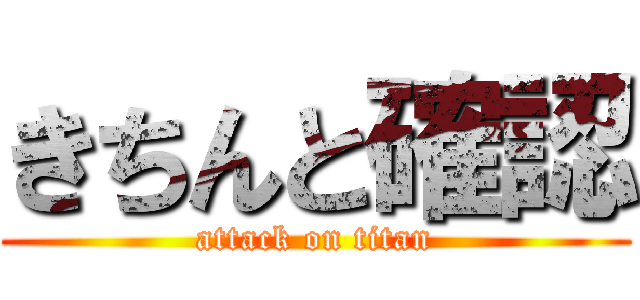 きちんと確認 (attack on titan)