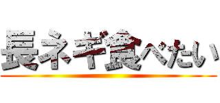 長ネギ食べたい ()