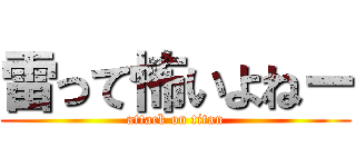 雷って怖いよねー (attack on titan)