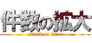 件数の拡大 (attack on titan)