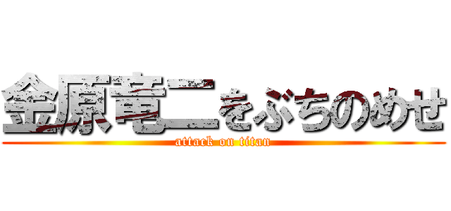 金原竜二をぶちのめせ (attack on titan)