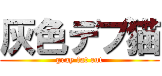 灰色デブ猫 (gray fat cut)