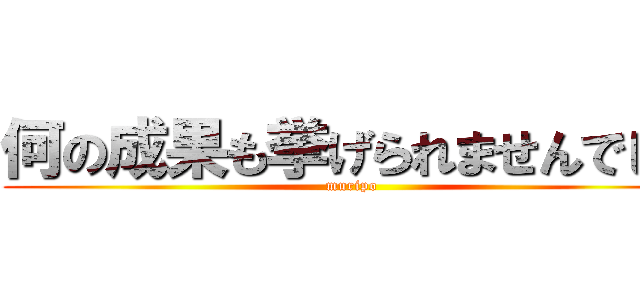 何の成果も挙げられませんでした (muripo)