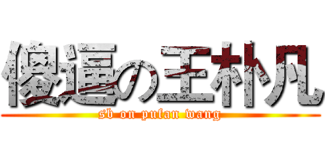 傻逼の王朴凡 (sb on pufan wang)