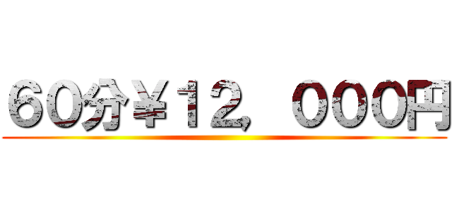 ６０分￥１２，０００円 ()