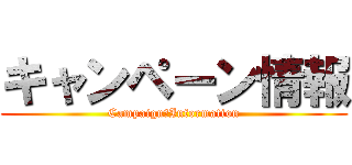 キャンペーン情報 (Campaign　Information)
